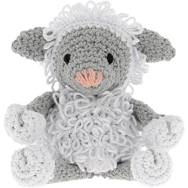 Hoooked Amigurumi DIY Kit w/ Eco Barbante Yarn - Lamb Lewy