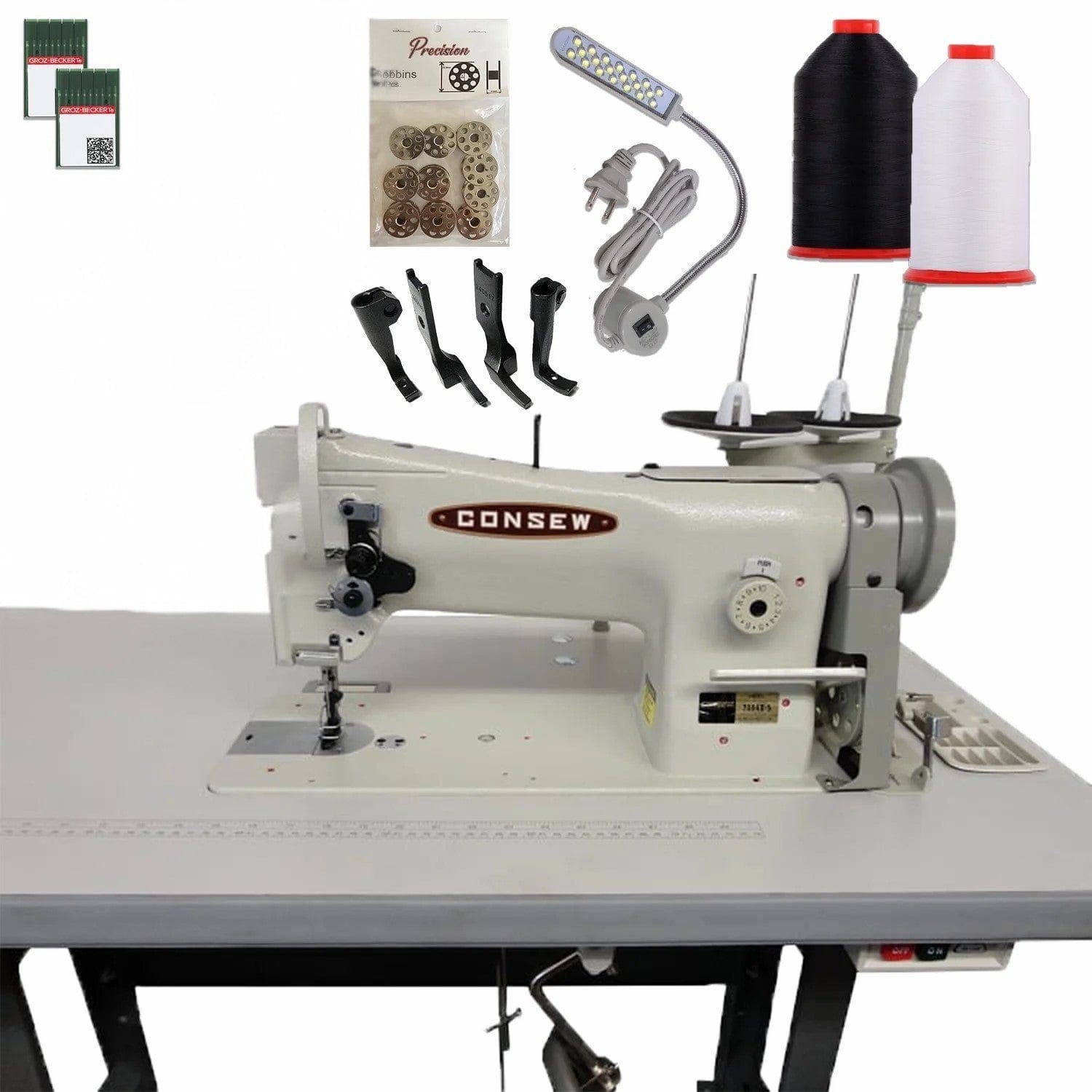 Consew 206RB-5 Industrial Sewing Machine & Stand Bundle