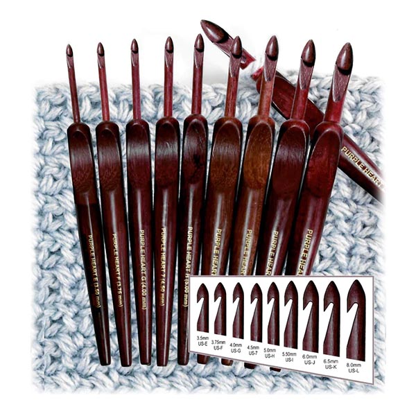 Purple Heart Ergonomic Crochet Hook