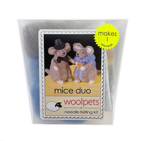 WoolPets Needle Felting Kit - Mice Duo