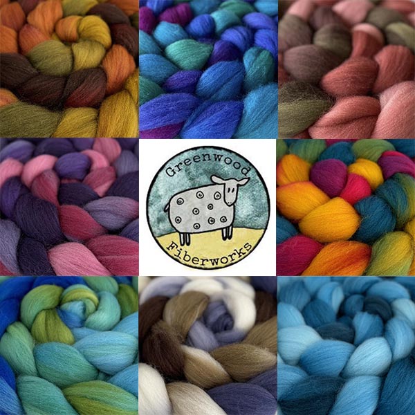 Greenwood Hand Dyed Polwarth Roving
