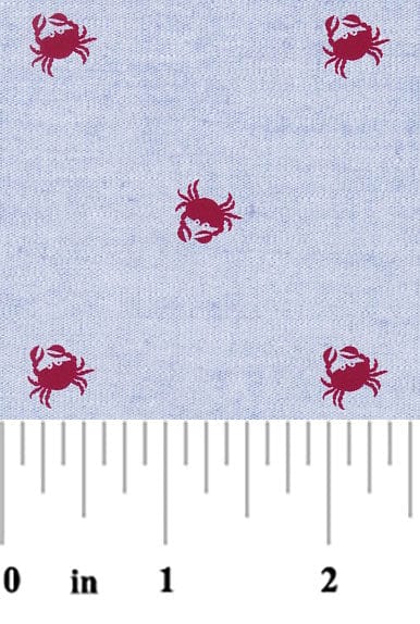 2108 Crabs Chambray Fabric Finders