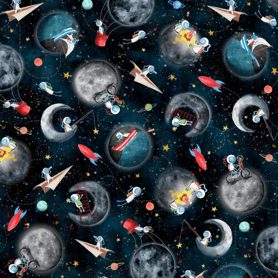 P & B Textiles To The Moon Astronaut Toss