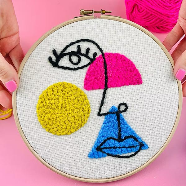 Punch Needle Kit  - Abstract Face