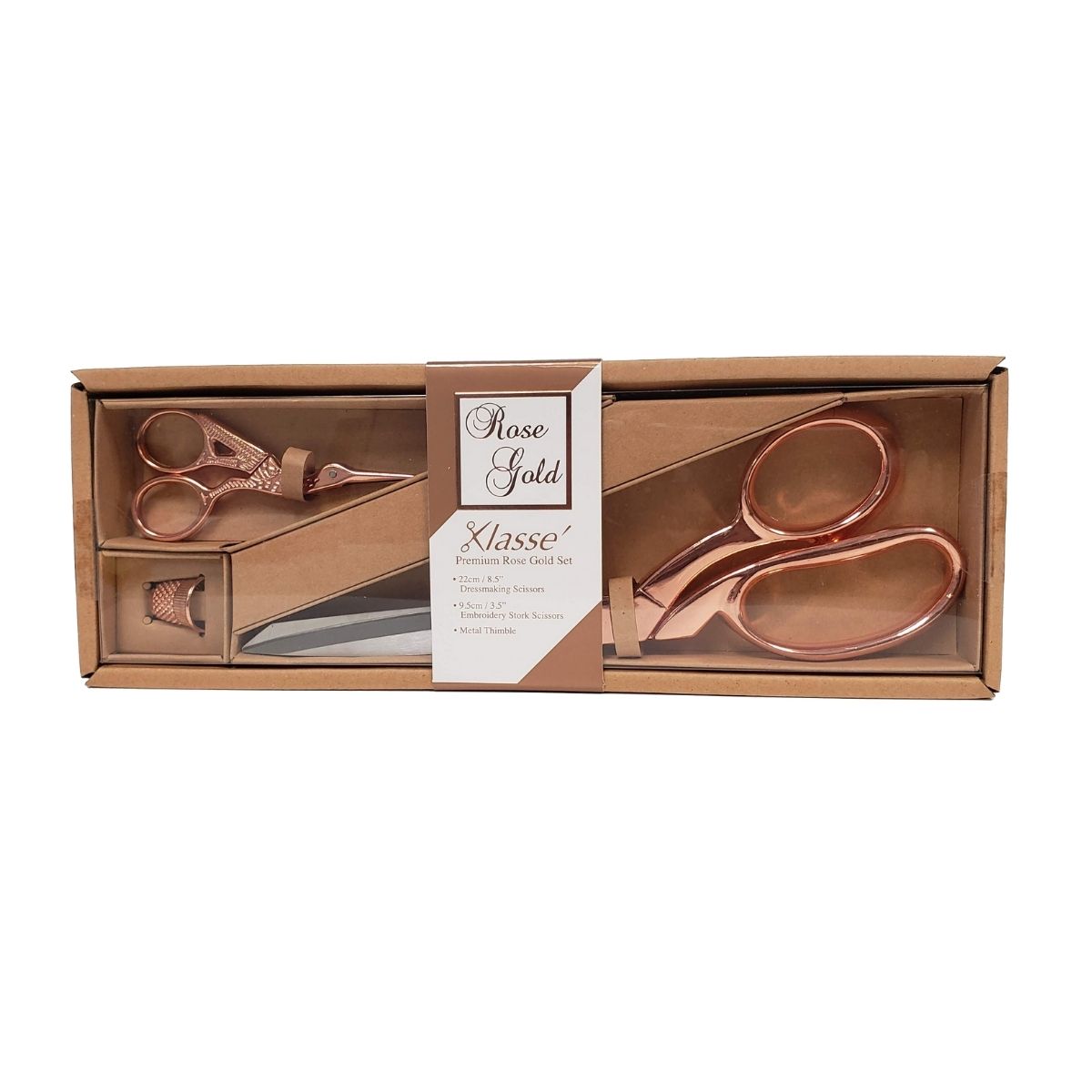 Klasse Rose Gold 3PC Scissors Set