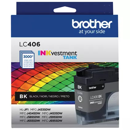 LC406BKS INKvestment Tank Standard-yield Ink, Black.