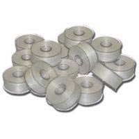 White Prewound Polyester Plastic Sided Size Class 15 Embroidery Bobbin