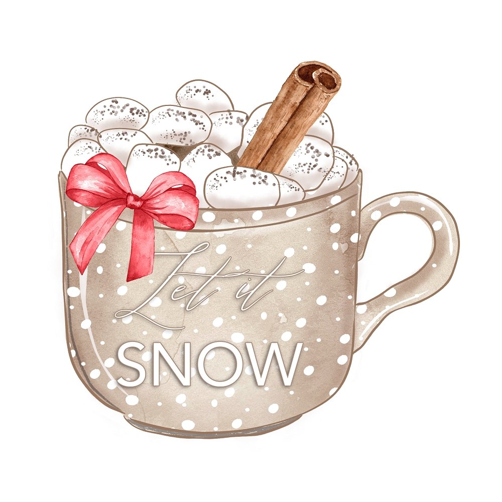 Watercolor Sweet Christmas #10 Fabric Panel