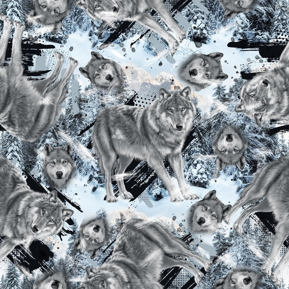 Winter Wolves Fabric