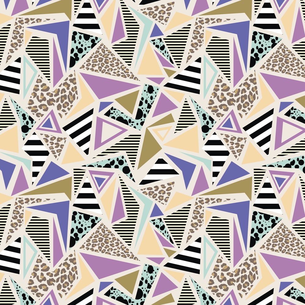 80's Triangle Fashion Fabric - Multi