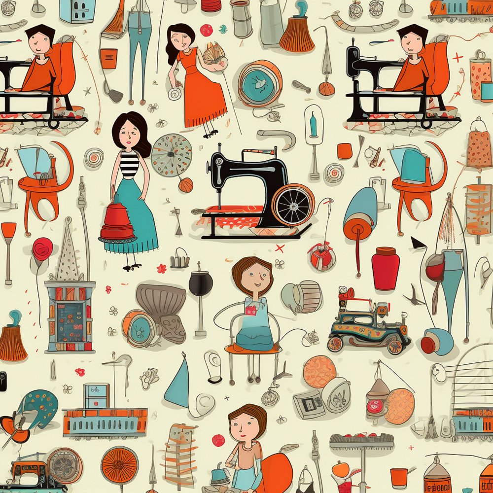 Vintage Sewing Party #4 Fabric