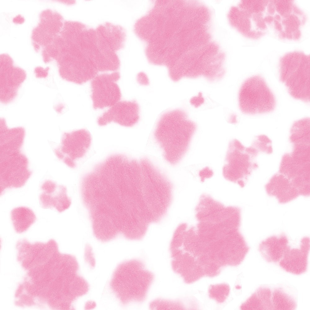 Watercolor Cow Print Fabric - Pink