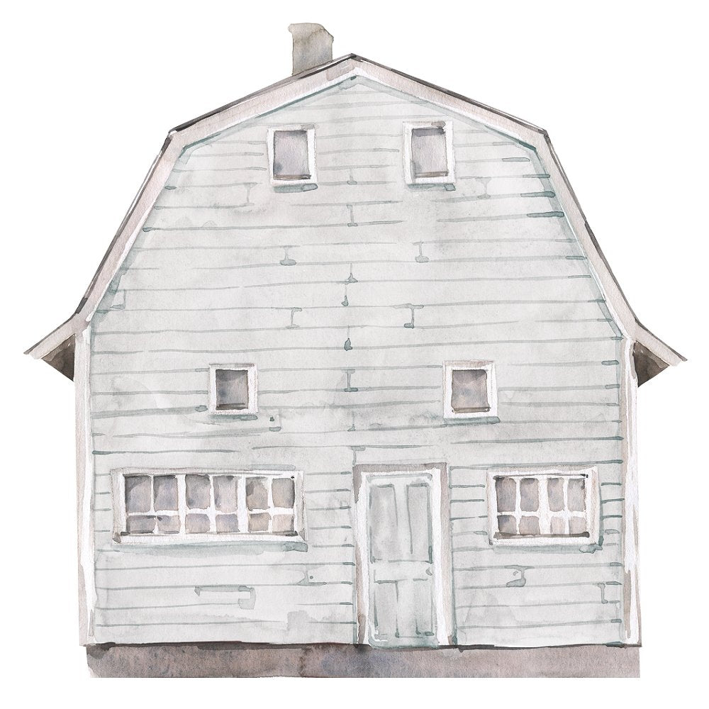 Watercolor Farmhouse Fabric Panel - Light