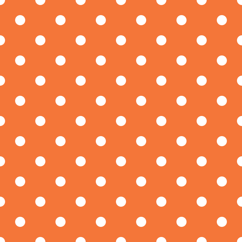 White Dots Fabric - Pumpkin