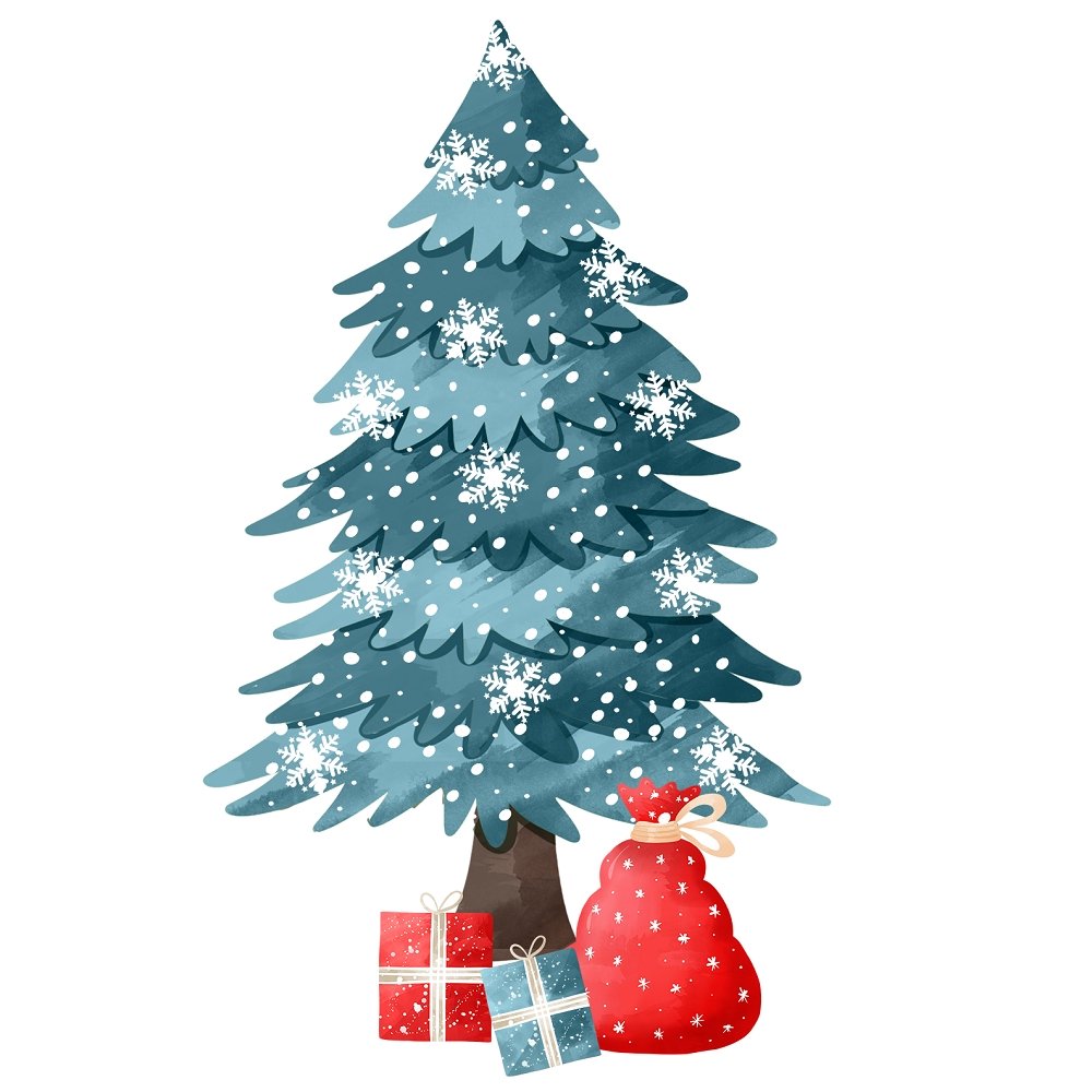 Winter Bear Scene #4 Fabric Panel