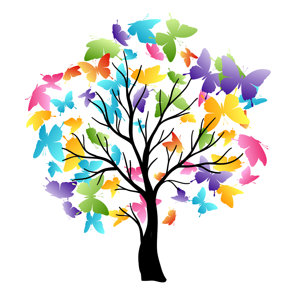 Tree Of Butterflies Fabric Panel