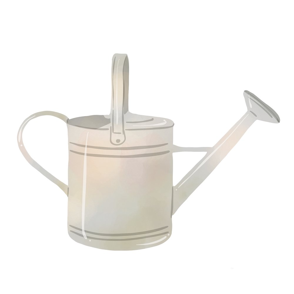 Watering Can Fabric Panel