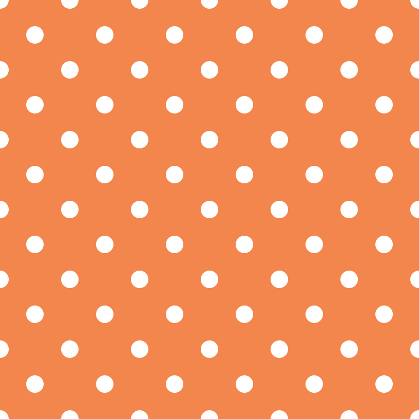 White Dots Fabric - Soft Orange
