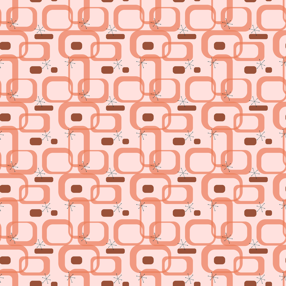 1950s Atomic Pattern #9 Fabric - Pink