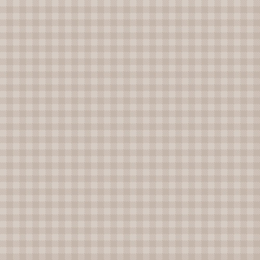 The Cutest Little Farm Checkered Fabric - Brown
