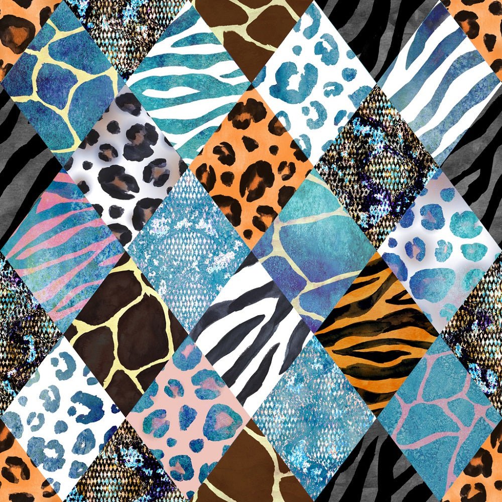 Trendy Patchwork Pattern #9 Fabric