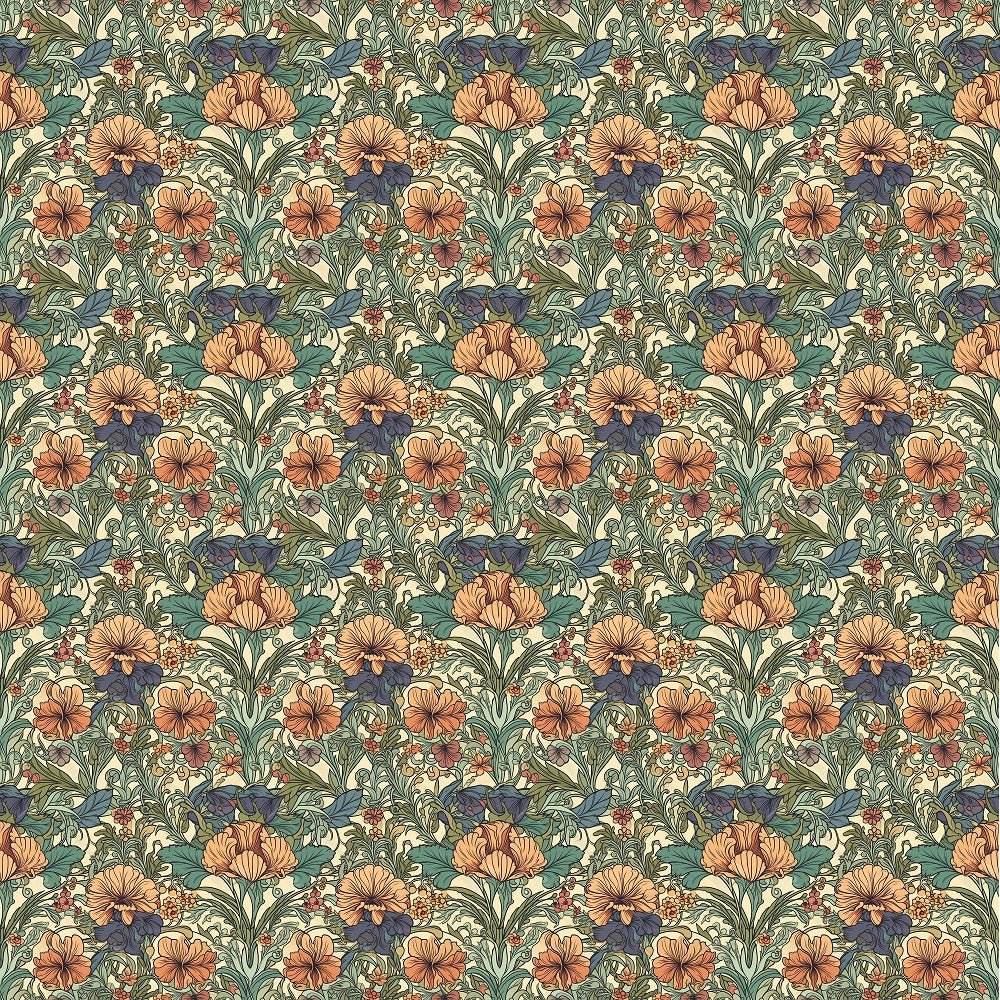 Vintage Fairytale Pattern #12 Fabric