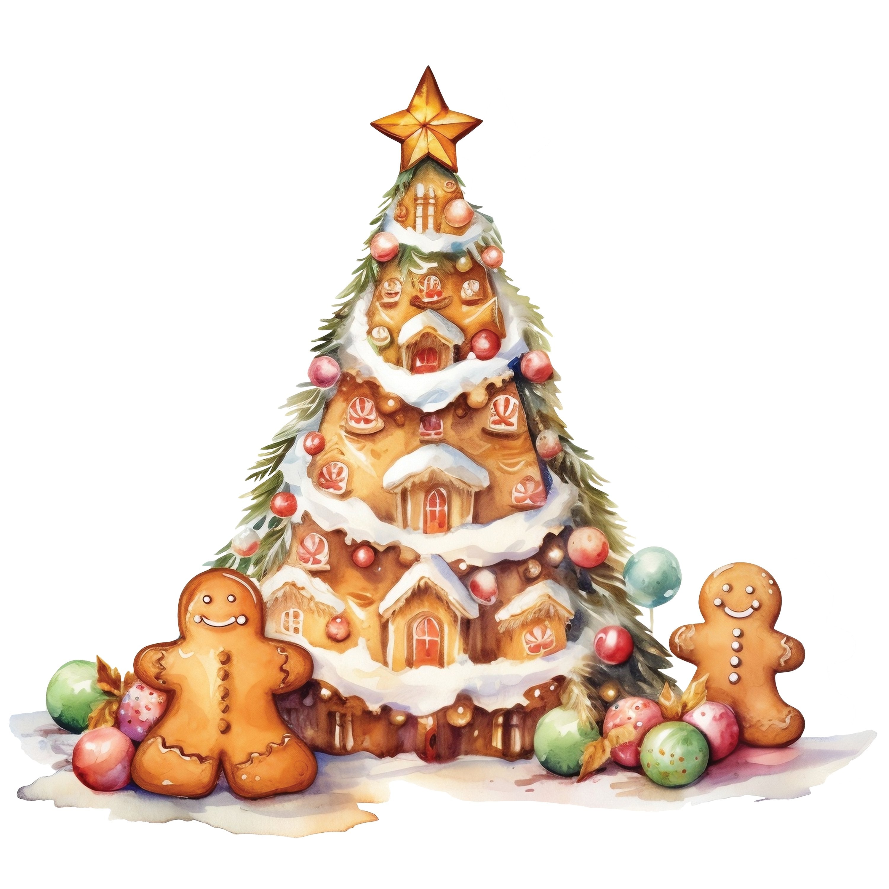 Whimsical Christmas Tree #5 Fabric Panel