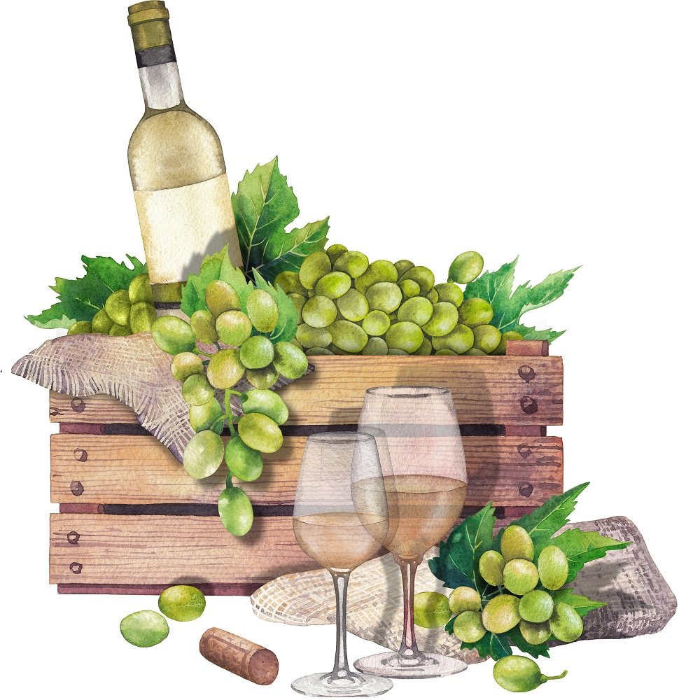 White Wine Crate Fabric Panel