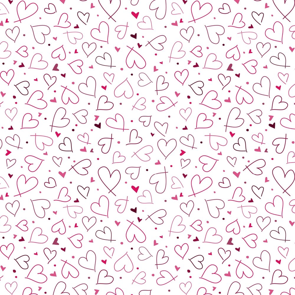 Abstract Hearts & Dots Fabric
