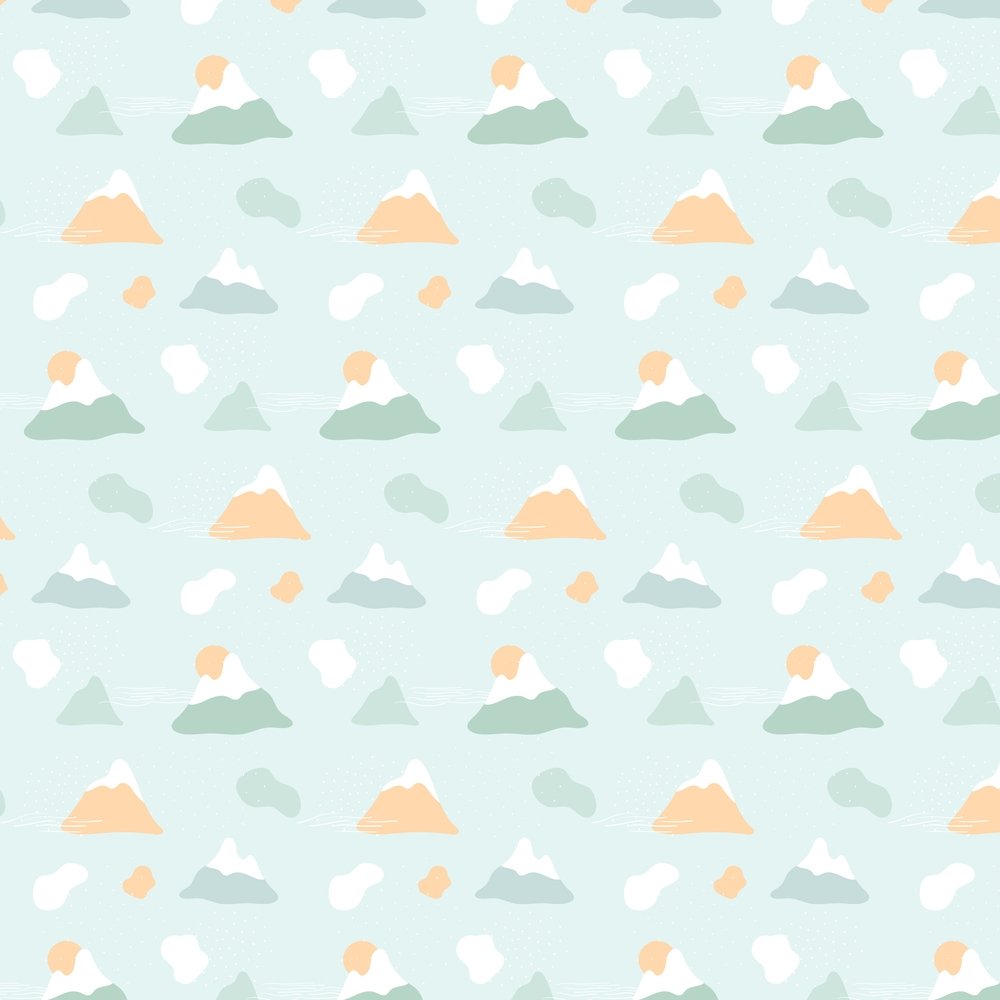Abstract Mountains Fabric