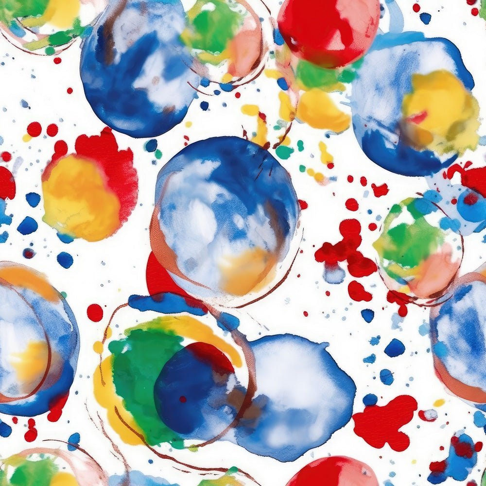 Abstract Summer Circles #1 Fabric