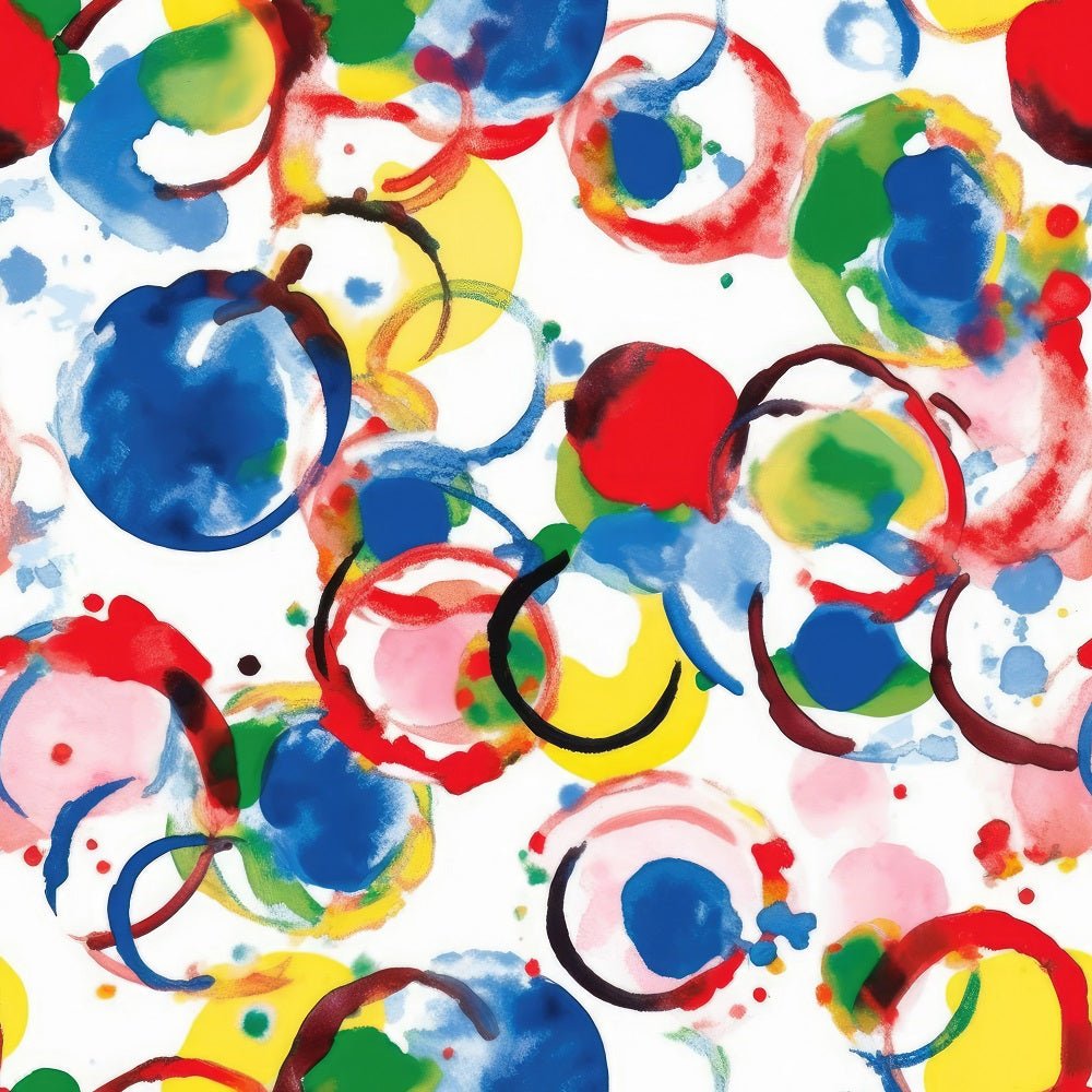 Abstract Summer Circles #2 Fabric