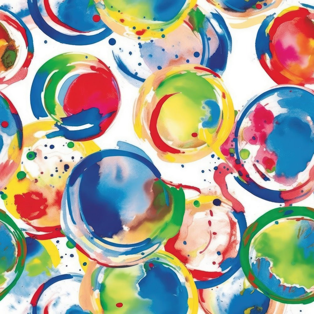 Abstract Summer Circles #3 Fabric