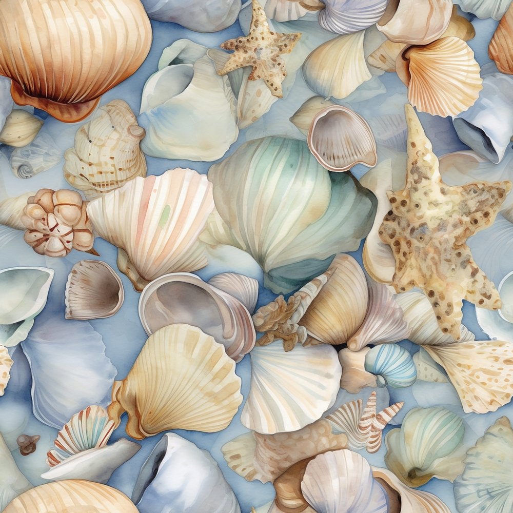 Beach Life Shells Fabric