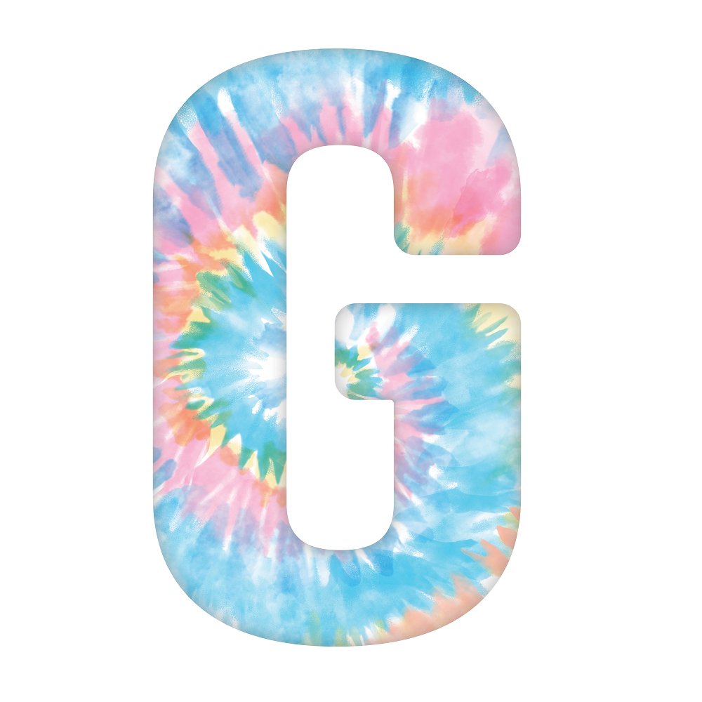 Tie-Dye Letter G Fabric Panel