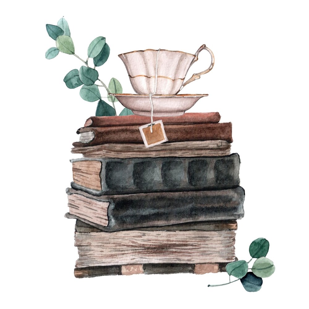 Vintage Books Fabric Panel - Multi