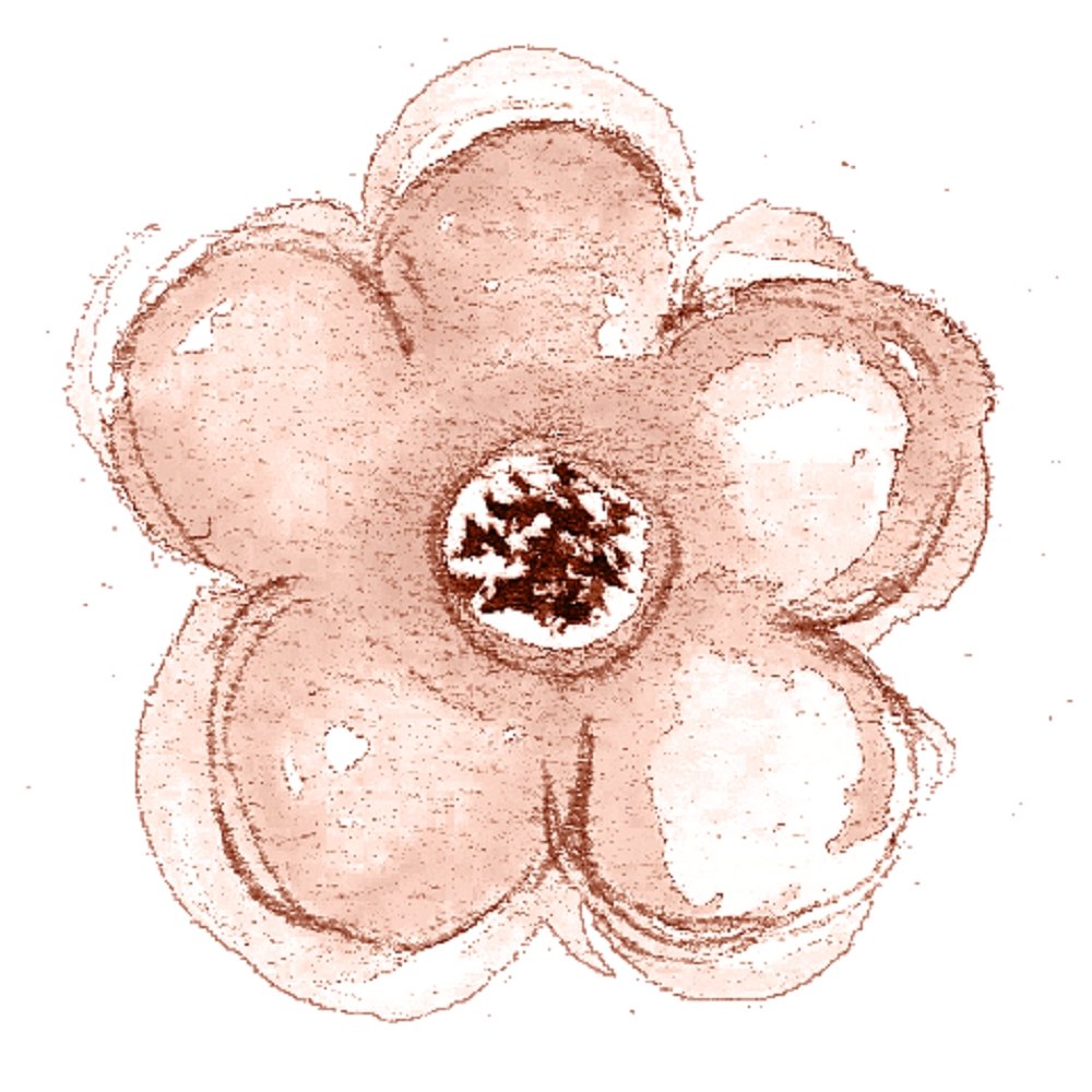 Watercolor Cherry Blossom Fabric Panel - Peach