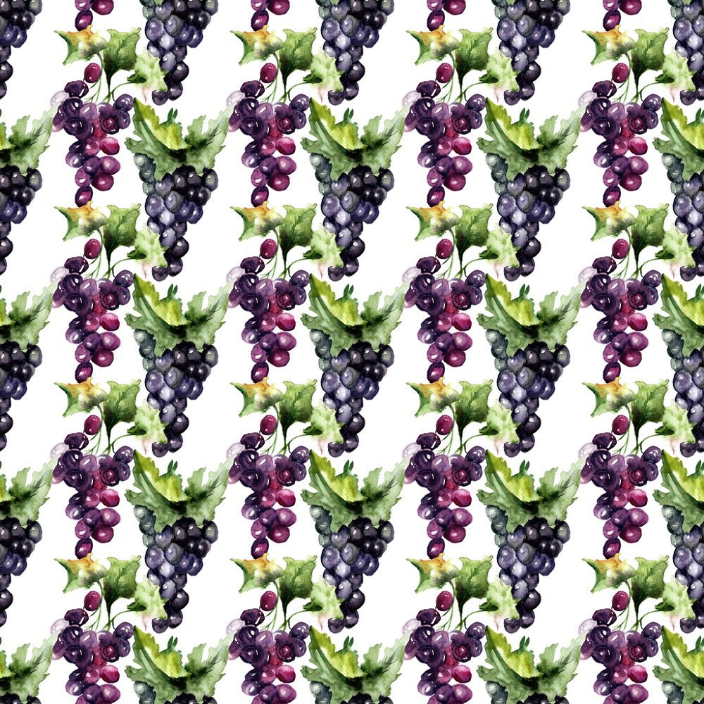 Watercolor Grape Vines Fabric