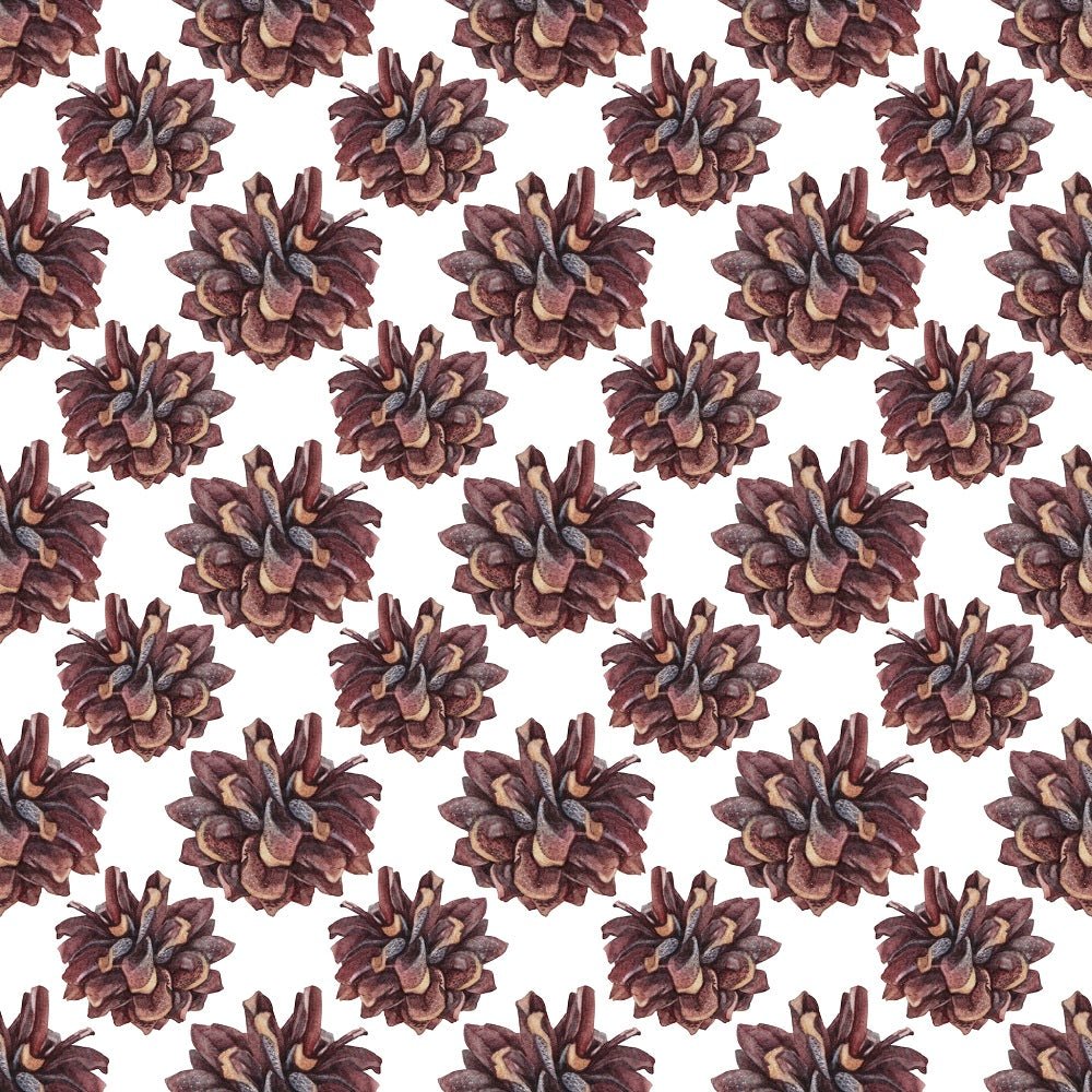 Watercolor Pine Cone Fabric