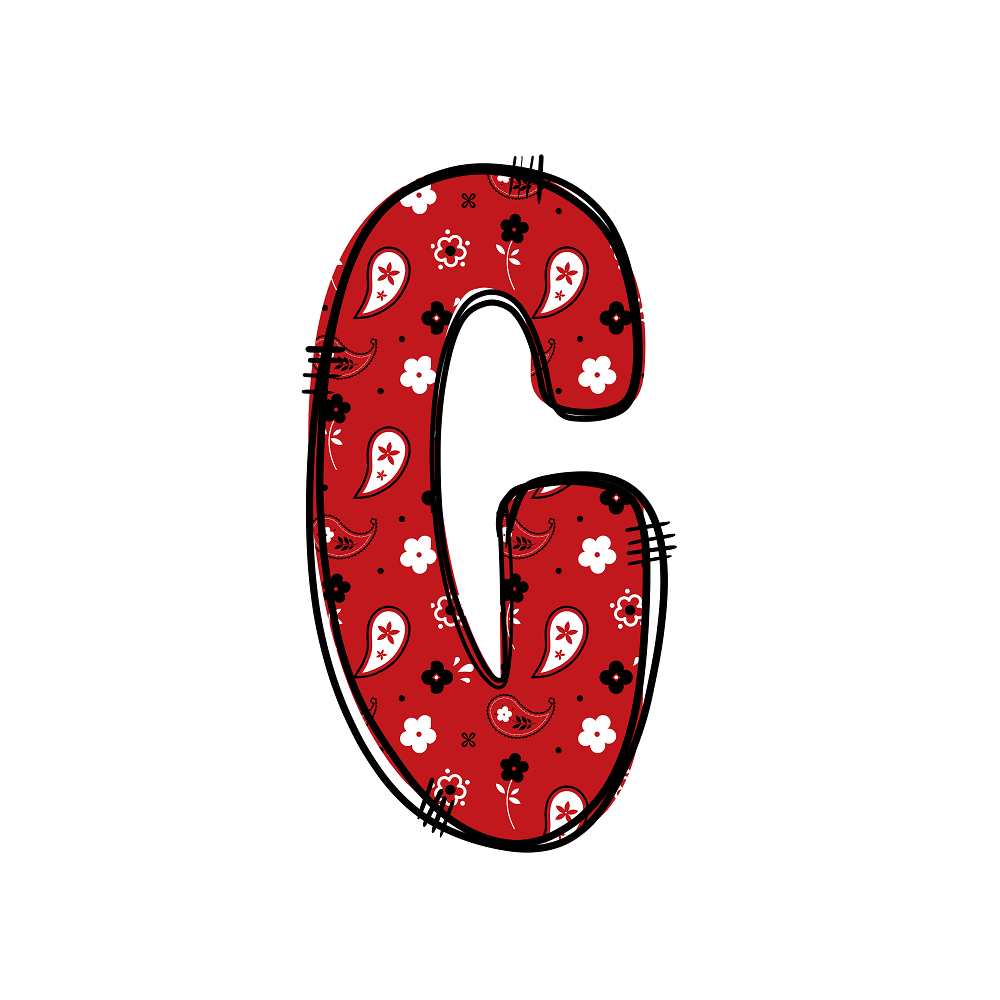 Western Cowboy ''C'' Paisley Fabric Panel