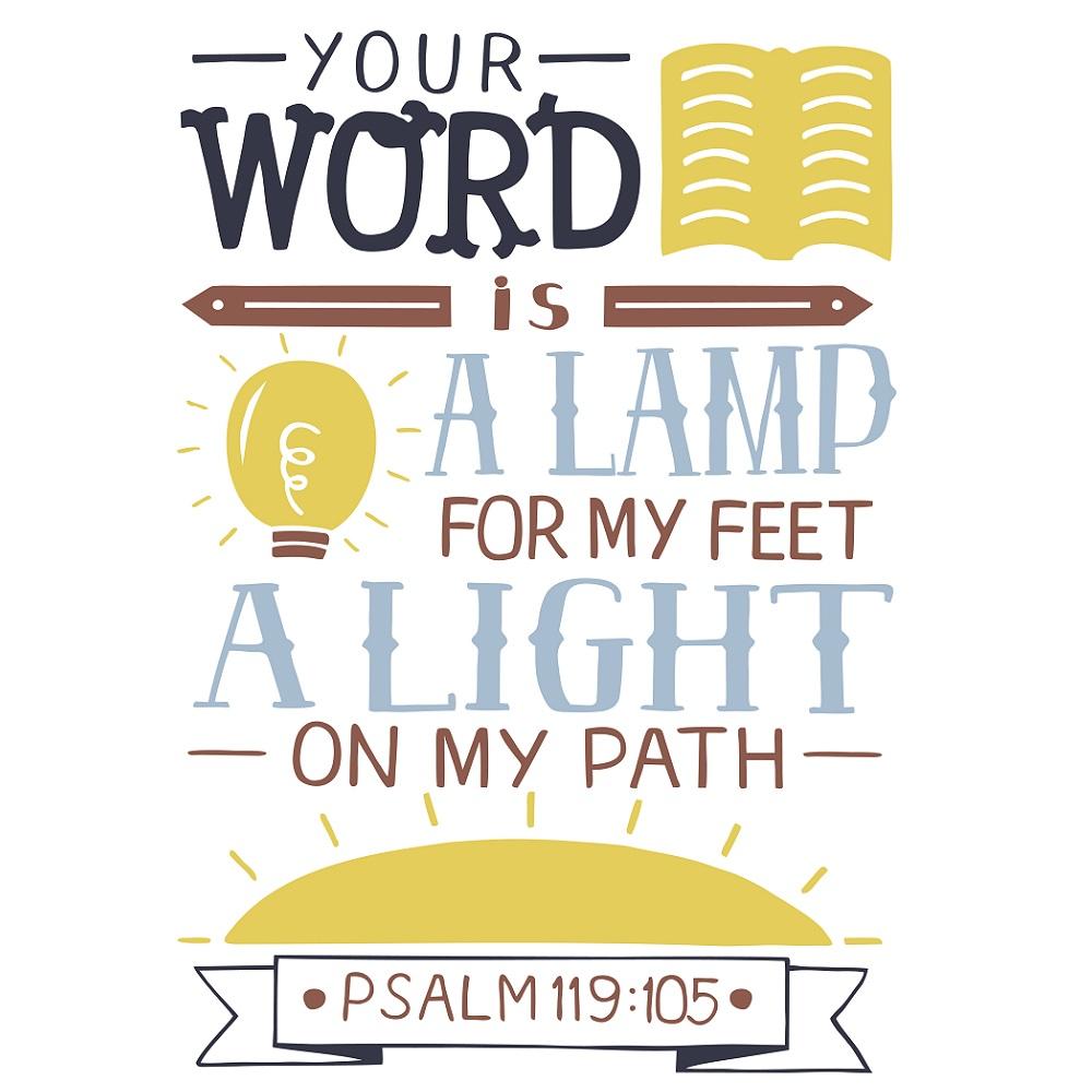Your Word is a Lamp Fabric Panel