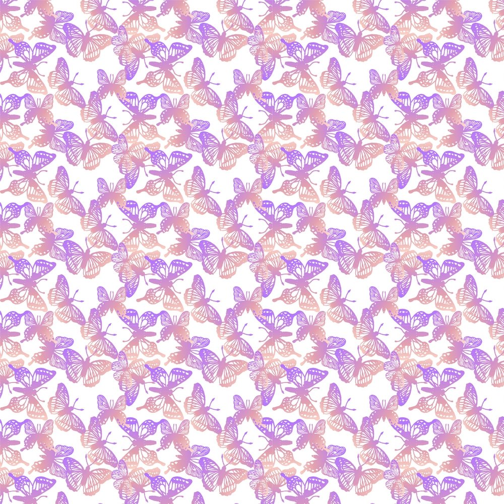 Abstract Butterfly Fabric - Purple/Pink