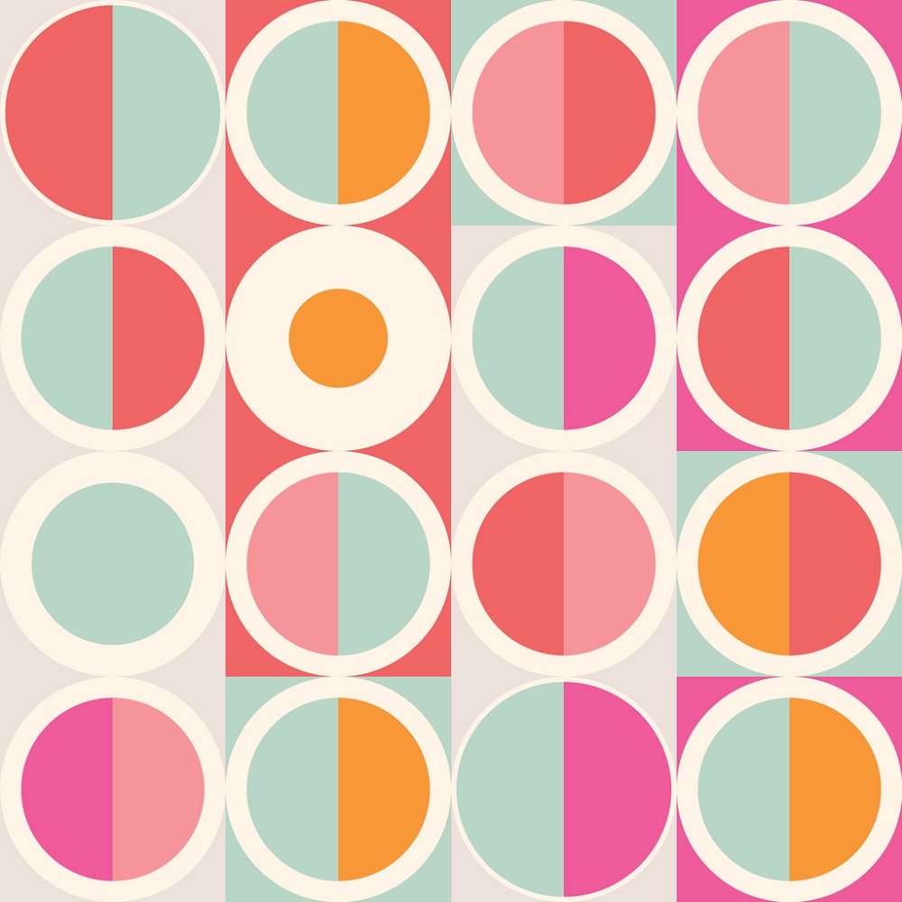 Abstract Circles Fabric