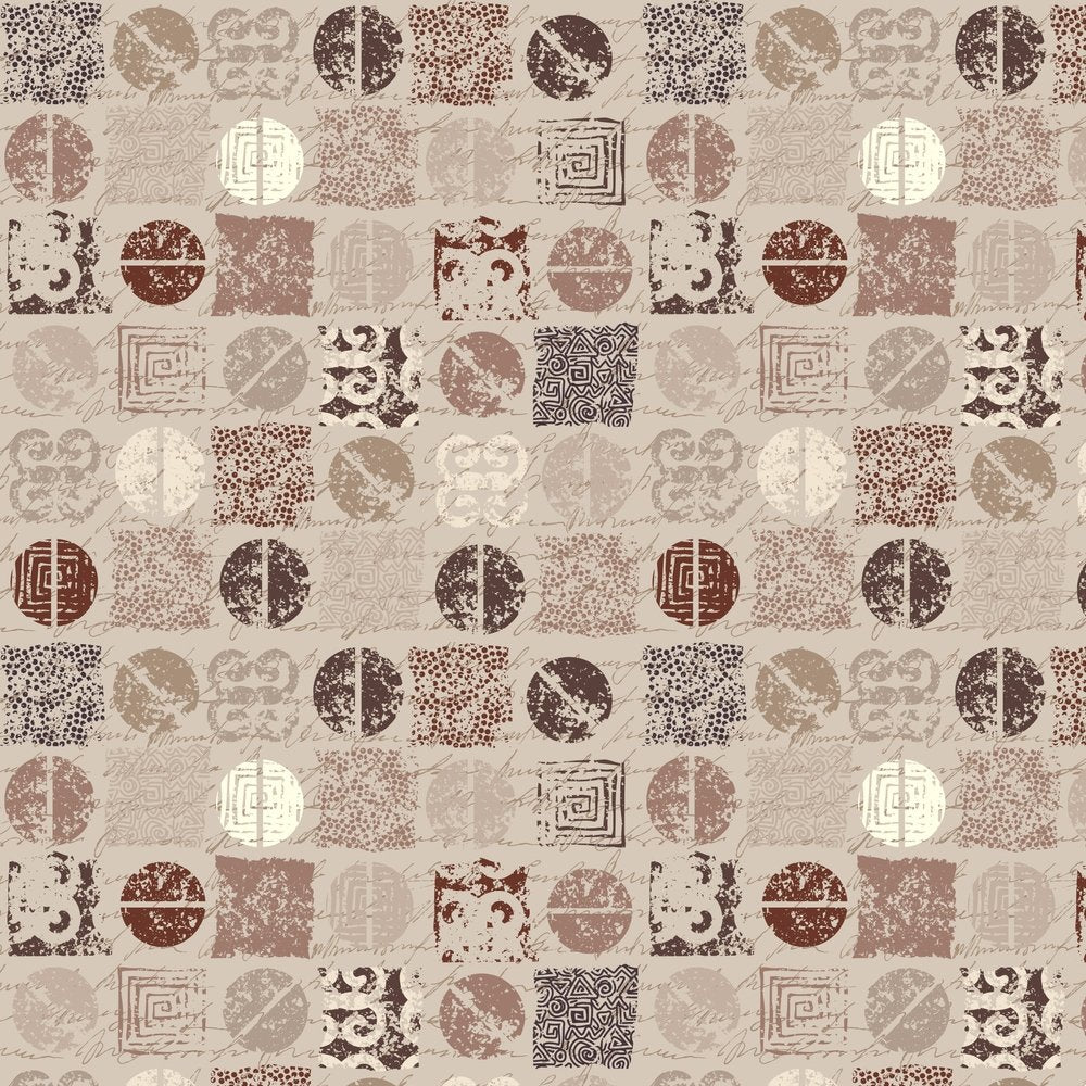 Abstract Coffee Fabric - Light Brown