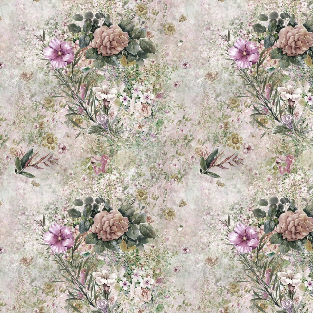 Abstract Colorful Flower Bundles Fabric