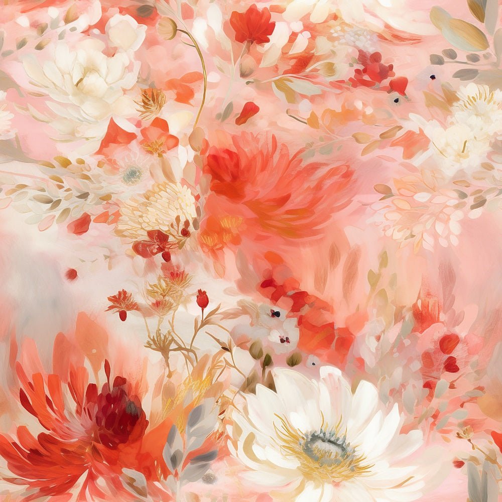 Abstract Flowers Pattern #2 Fabric