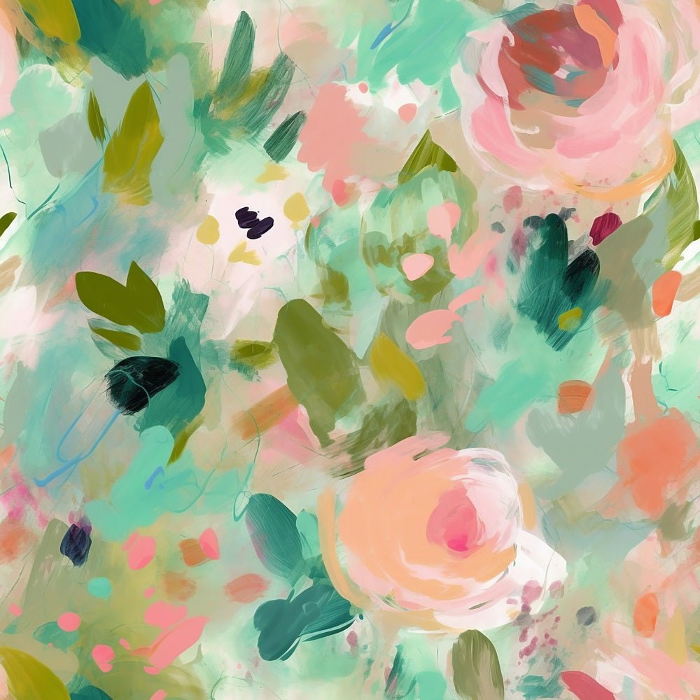 Abstract Flowers Pattern #3 Fabric