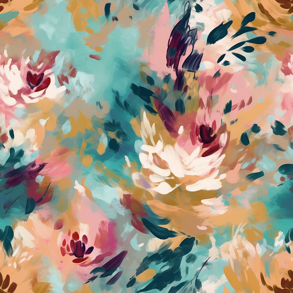 Abstract Flowers Pattern #4 Fabric