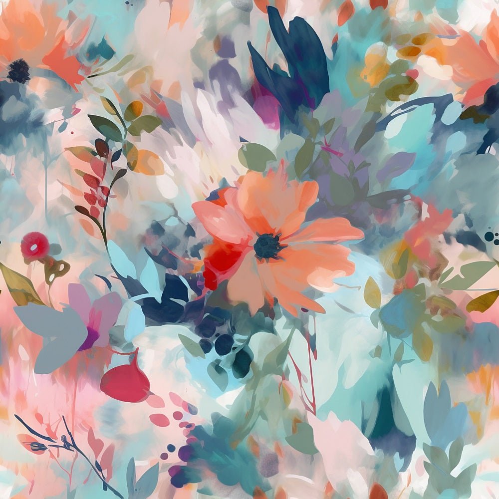 Abstract Flowers Pattern #8 Fabric