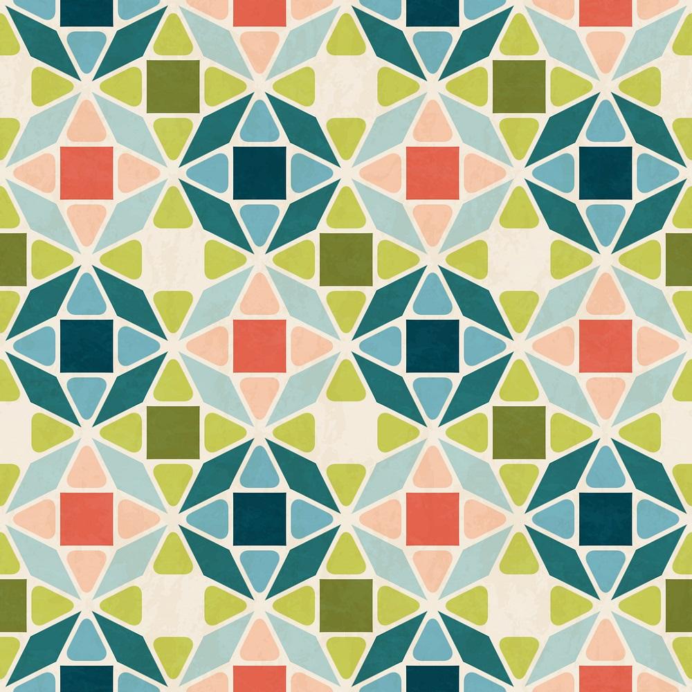 Abstract Geometric Pattern #2 Fabric - Multi